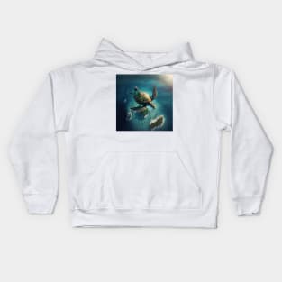 The flying turtle Kids Hoodie